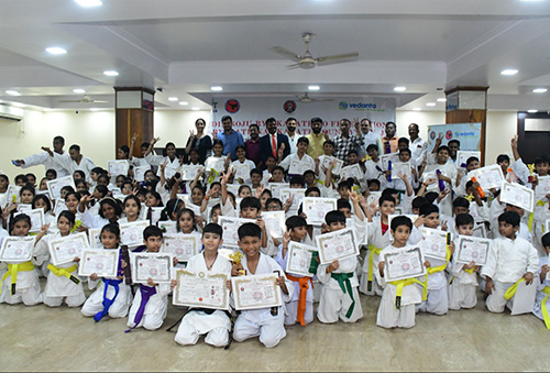 Vedanta Aluminium Empowers Youth through Martial Arts Colour Belt Promotion Exam