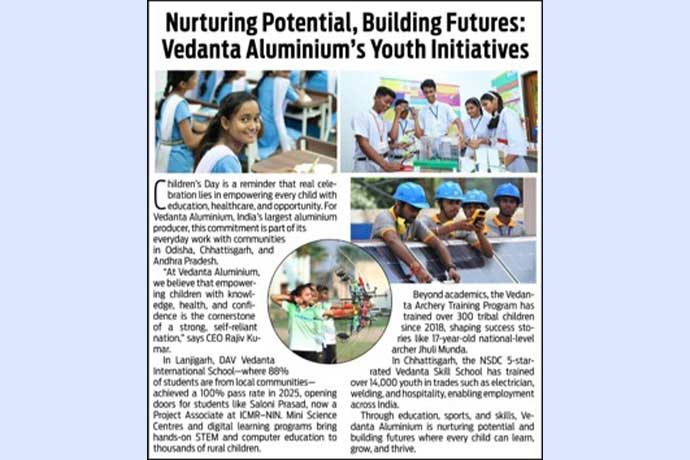Nurturing Potential, Building Futures: Vedanta Aluminium’s Journey with India’s Youth